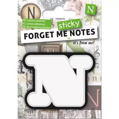 If Forget me sticky. Notes kart samoprzylepne litera N