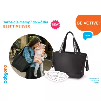 Babyono Torba dla mamy do wzka Best Time Ever czarny