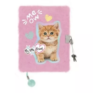 Pami�tnik A5 w�ochacz z k��dk� My Little Friend Pastel Kitty 96 kartek