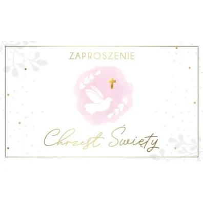 Armin Style ZAPROSZENIE CHRZEST 160X95 AS ZP-101 OP10SZT FOL