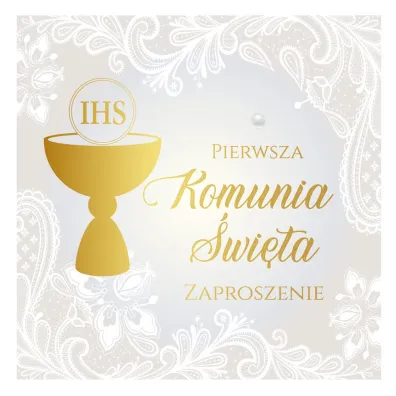 Kukartka Zaproszenie Komunia 5 szt.
