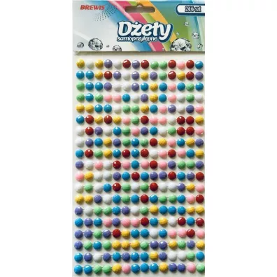 Brewis D�ety samoprzylepne pastelowe 6mm 266 szt.