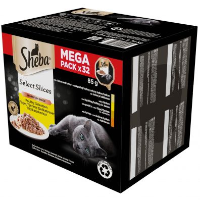 Sheba Select Slices mokra karma dla kota drobiowe smaki w sosie 32x85 g