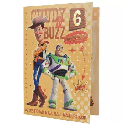 Kukartka Karnet B6 DS-007 Urodziny 6 Toy Story