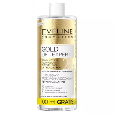 Eveline Cosmetics Gold Lift Expert luksusowy przeciwzmarszczkowy p�yn micelarny 500 ml
