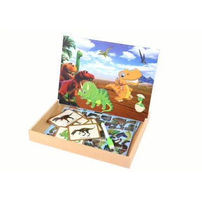 Puzzle magnetyczne z motywem dinozaur�w LeanToys