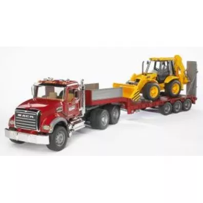 MACK z naczep� i koparko-�adowark� JCB Bruder