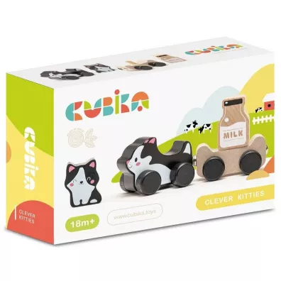 Drewniana zabawka M�dre kotki Cubika