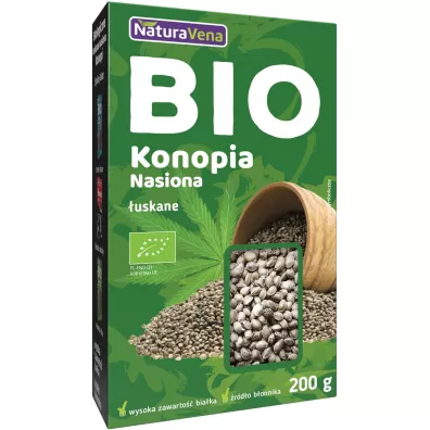 NaturaVena Nasiona konopi uskane 200 g Bio