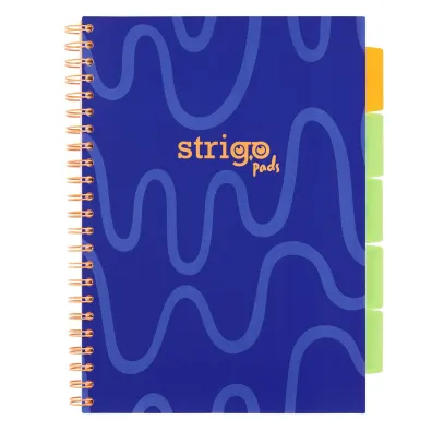 Strigo Ko�ozeszyt Pads A4 Neon granatowy kratka 100 kartek