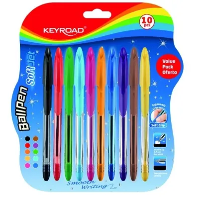 Keyroad D�ugopis soft jet 0,7 mm, 10 kolor�w