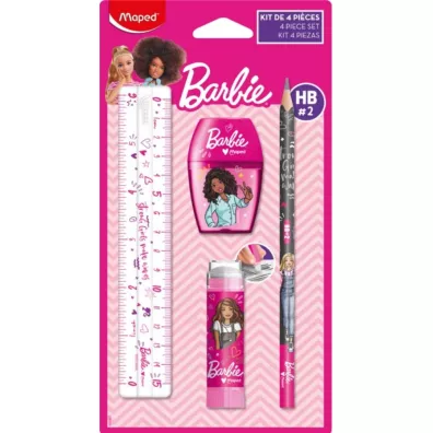 Maped Zestaw artykuw szkolnych Barbie 4 el.
