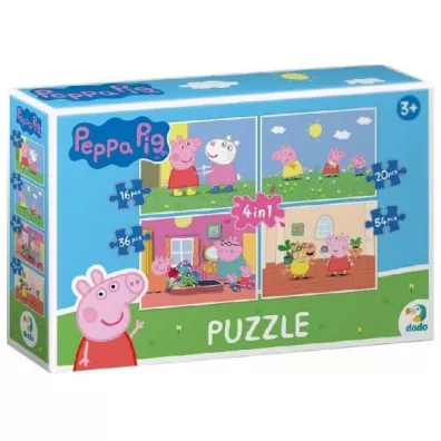 Puzzle 4w1 - Peppa Pig (16+20+36+54 el.) Dodo