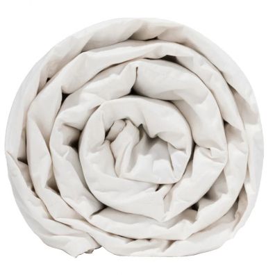 Plantule Pillows Kołdra obciążeniowa biała bawełna z pestkami wiśni (150 x 200 cm) 6,5 kg