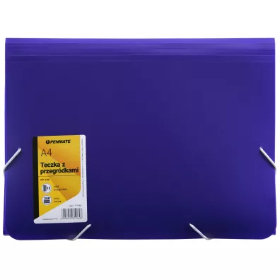 Penmate Teczka z 13-ma przegr�dkami A4 PP-104 fioletowa