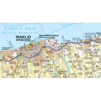 Crete tourist map 1:150 000 laminat 2023