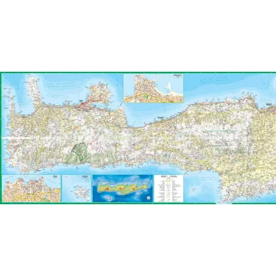 Crete tourist map 1:150 000 laminat 2023