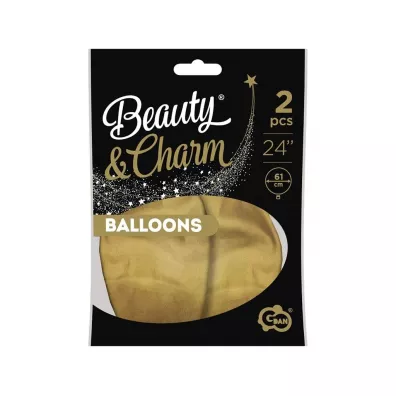 Godan Balony Beauty&Charm platynowe z�ote 61cm