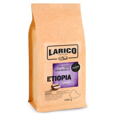 Larico Coffee Kawa ziarnista wypalana metodą tradycyjną Etiopia Sidamo 1 kg