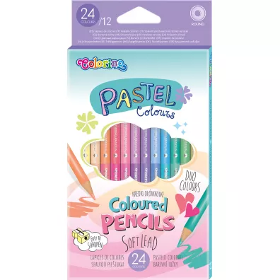 Patio Kredki o��wkowe okr�g�e Pastel 24 kolor�w 12 szt.