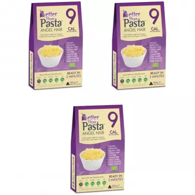 Better Than Foods Makaron (konjac typu noodle angel hair) bezglutenowy Zestaw 3 x 385 g Bio