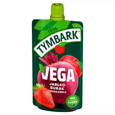 Tymbark Mus Warzywa owoce - jabko, burak i truskawka 100 g