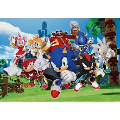 Puzzle 104 el. SuperColor. Sonic Clementoni