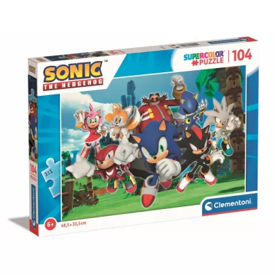 Puzzle 104 el. SuperColor. Sonic Clementoni