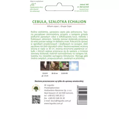 W. Legutko - nasiona Cebula szalotka Zebrune nasiona 3 g