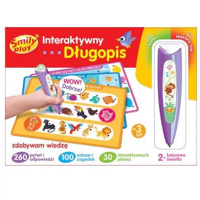 Gra interaktywna d�ugopis B/O wiedza SMILY PLAY SP98305