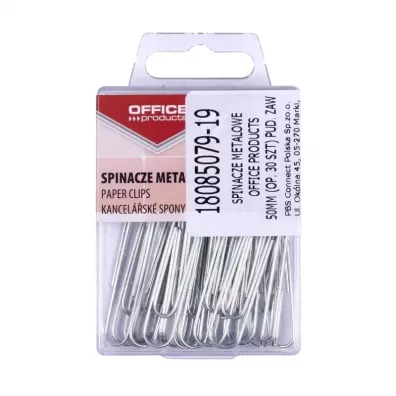 Office Products Spinacze metalowe srebrne 50mm
