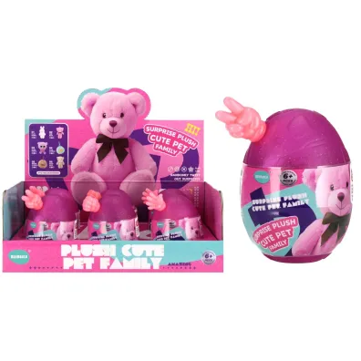 Zabawka pluszowa niespodzianka 9cm w jajku mix MEGA CREATIVE 577467