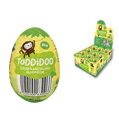 Toddidoo Jajko niespodzianka czekoladowe fair trade bezglutenowe 20 g Bio