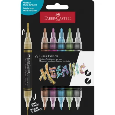 Faber-Castell Marker akrylowy Black Edition 6 szt.