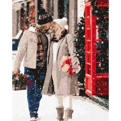 Ideyka Malowanie po numerach - �wi�teczny spacer 40x50cm
