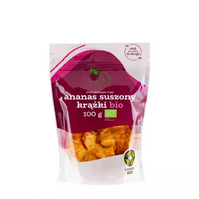 BioLife Ananas suszony krki 100 g Bio