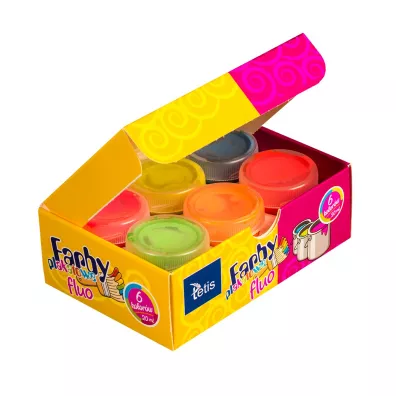 Tetis Farby plakatowe fluorescencyjne 6 x 20 ml
