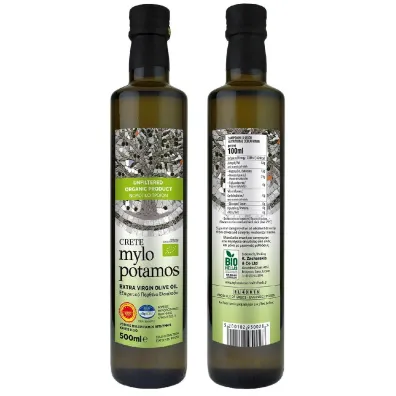 Mylopotamos Oliwa z oliwek extra virgin niefiltrowana 500 ml Bio