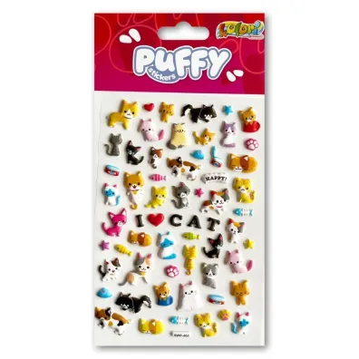 Penmate Naklejki puffy I Love Cat