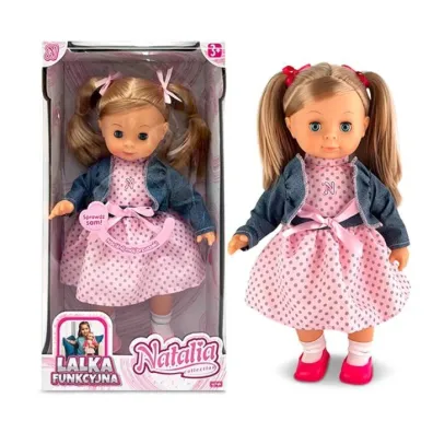 Lalka 39cm Natalia w ubranku kropki PLPLP WB ARTYK 168093 ART