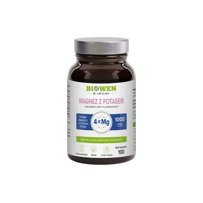 Biowen Magnez 4X z Potasem - suplement diety 100 kaps.