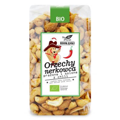 Bio Planet Orzechy nerkowca praone i solone z chili 350 g Bio