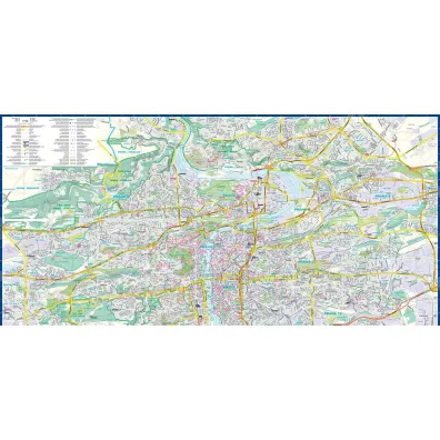 Prague city street map 1:17 500 laminat 2023