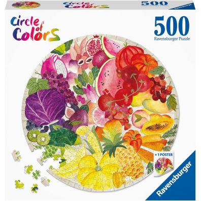 Фото - Пазли й мозаїки Ravensburger Puzzle 2D 500 el. Paleta kolorów Owoce i warzywa 17169 