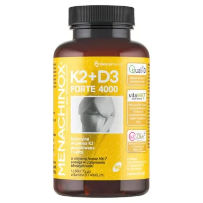 Xenico Pharma Xenicopharma Menachinox K2+D3 Forte Suplement diety 90 kaps.