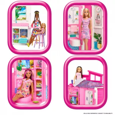 Barbie Fashionistas, Przytulny domek + Lalka HRJ77 Mattel
