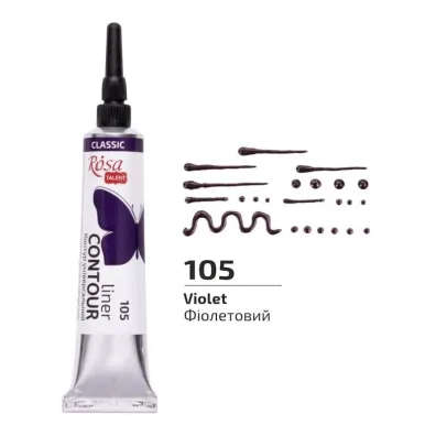 Rosa Farba akrylowa konturowa universal violet 20ml