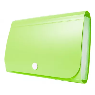 Mini organizer harmonijkowy PP zatrzask zielony