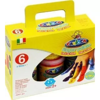 Carioca Farby Tempera do malowania palcami 6 kolor�w