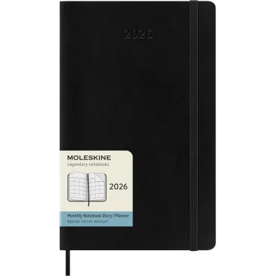 Kalendarz 2026 12M Moleskine L mi�kka oprawa czarny 13x21cm